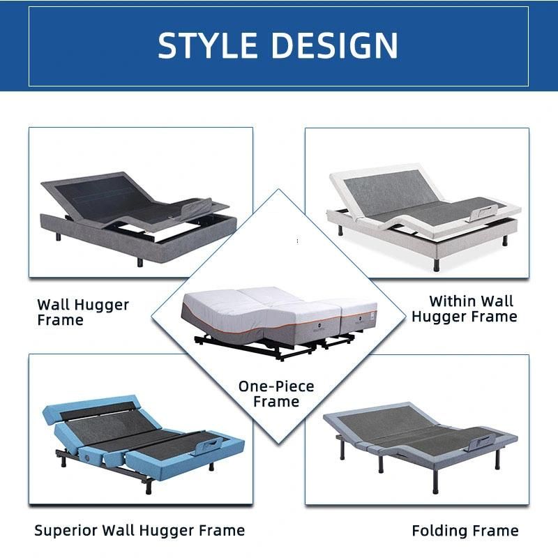 Customizable Bedroom Furniture King Size Adjustable Bed Frame Electric