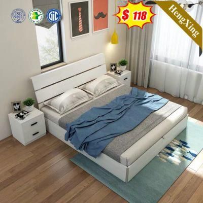 Wooden Creative Backrest White Color Design Hotel Home Furniture Bedroom Beds