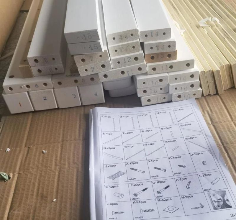 Morden Furniture Small Package Volume Solid Pine White Single Bed