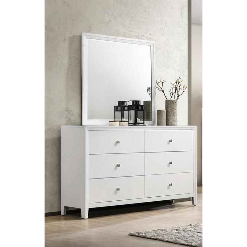 Nova Simple Storage Cabinet Small Makeup Desk White Bedroom Furniture Dresser with Mirror