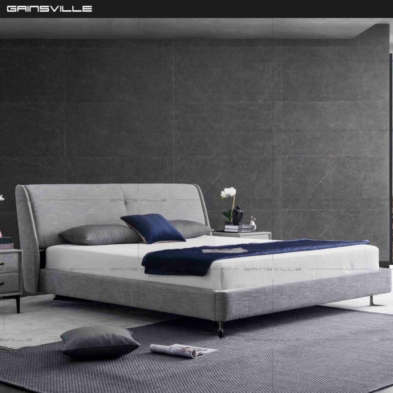 Hot Sale Modern Home Furniture Bedroom Furniture Bed Soft Fabric Bed in Italy Style