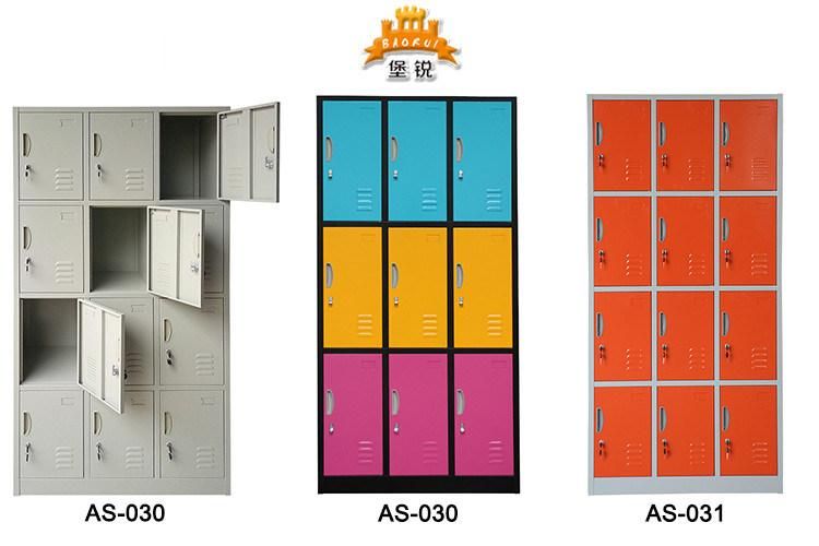 Jas-028 Bedroom Furniture Metal Almirah 6 Door Clothes Locker Steel Wardrobe Price