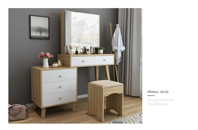 Mirror Dressing Table Bedroom Nordic Minimalist Style Furniture 0337