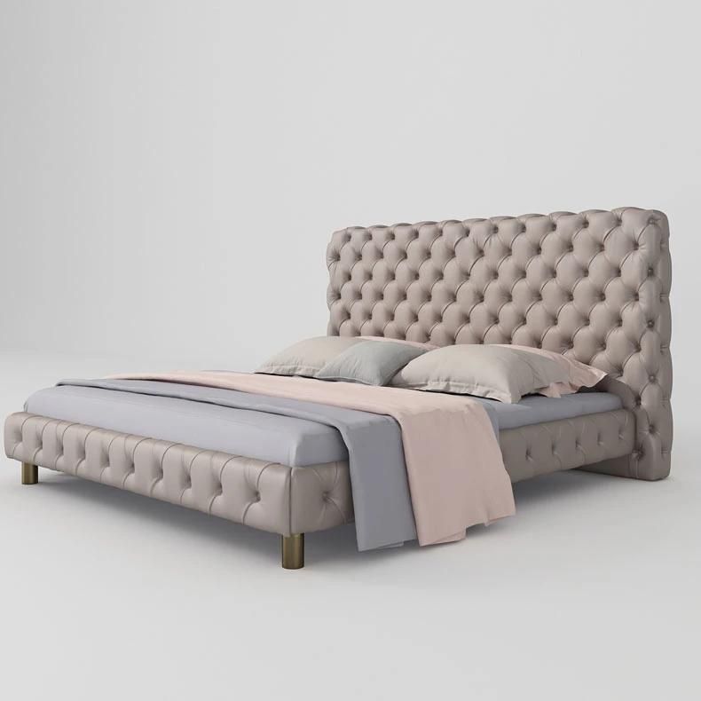 2 M Width Stylish Color Inset Studs Style Ambassador Bed Frame
