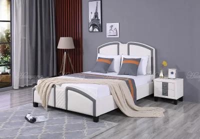 Huayang Luxury Italian Modern Contemporary King Size Queen Size Upholstery Bed with Large Headboard and Storage King Bed