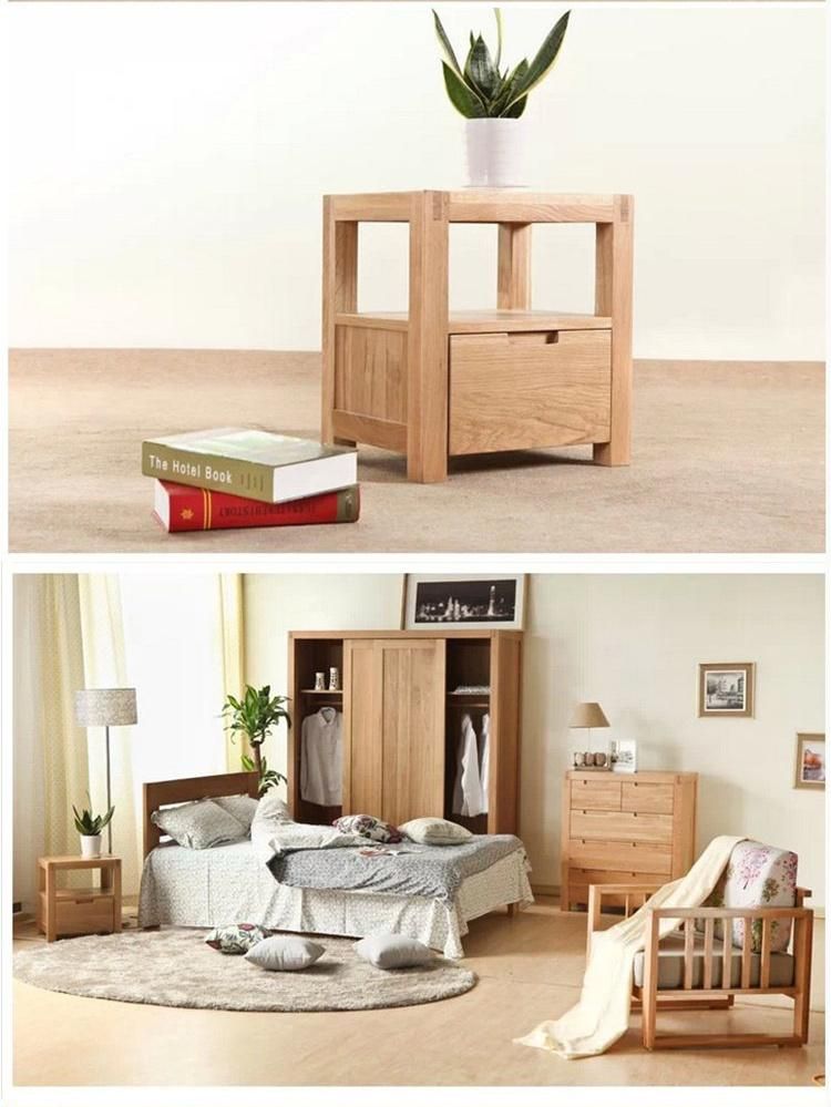 Furniture Modern Furniture Cabinet Home Furniture Bedroom Furniture Scandinavian Modern Nordic Art Deco Solid Wood Bedside Tables Shelf with 1 Drawer