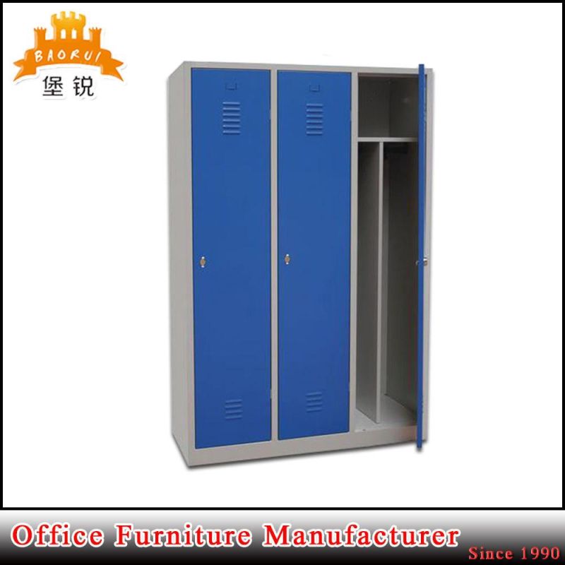 Metal Iron Three Door Clothes Locker Wardrobe