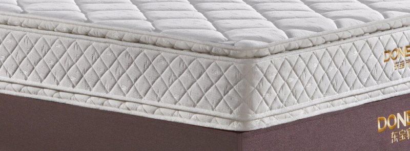 High Quality 5 Star Hotel Bedroom Latex Foam Double Pillow Top Pocket Spring Bed Mattress