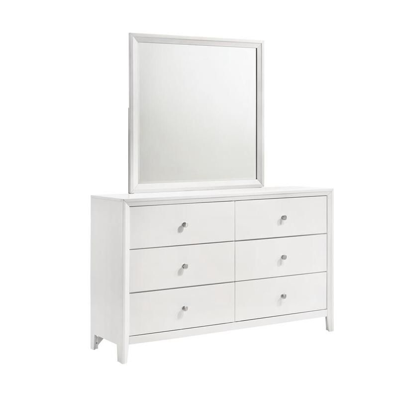 Nova Simple Storage Cabinet Small Makeup Desk White Bedroom Furniture Dresser with Mirror
