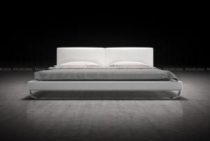 Concise Style Bedroom Full Leather Modern Ystad Bed