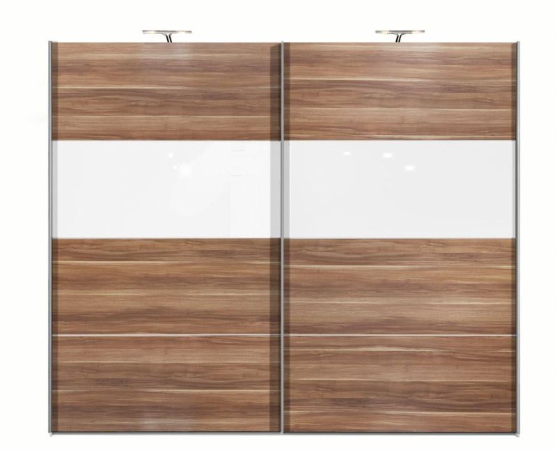 Nova Home Furniture Natural Wood Color Bedroom Wardrobes 2 Sliding Door Close Wardrobe