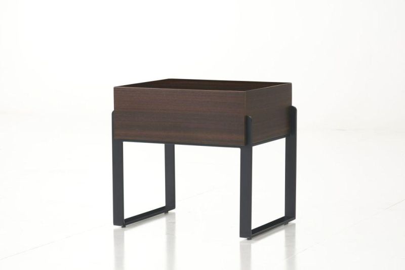 FL42 Night Stand/Eucalyptus Veneer / Steel Base Coating /Modern Furniture in Home and Hotel