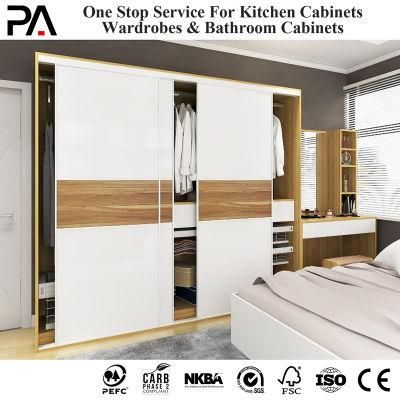 Simple Design Modern Single Swing Door Bedroom Wardrobes for Small Spaces