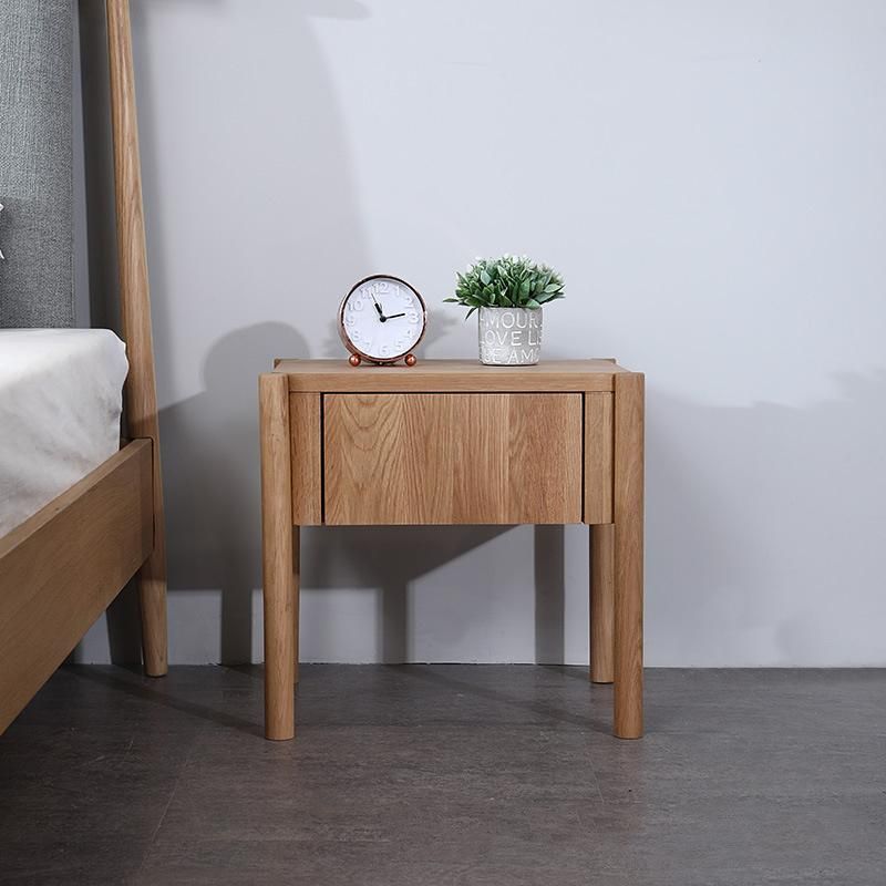 Small Apartment Nordic Solid Wood Nightstand 0063