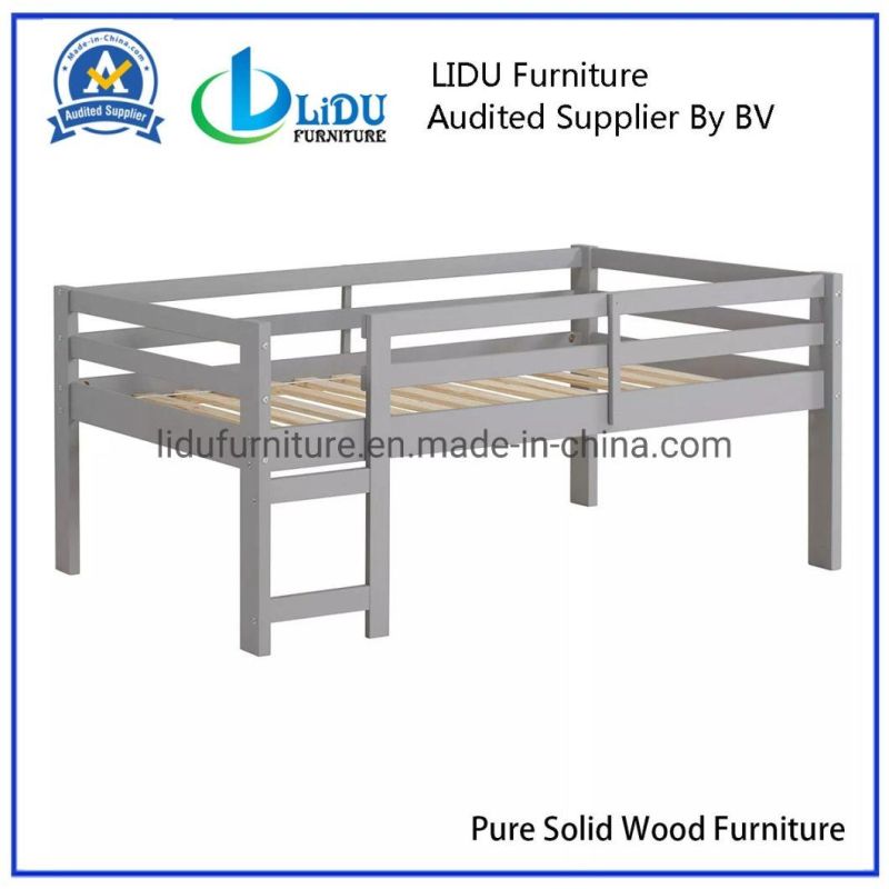 Kid′s Bed Wooden Bedroom Furniture Single Bed Low Bunk Bed