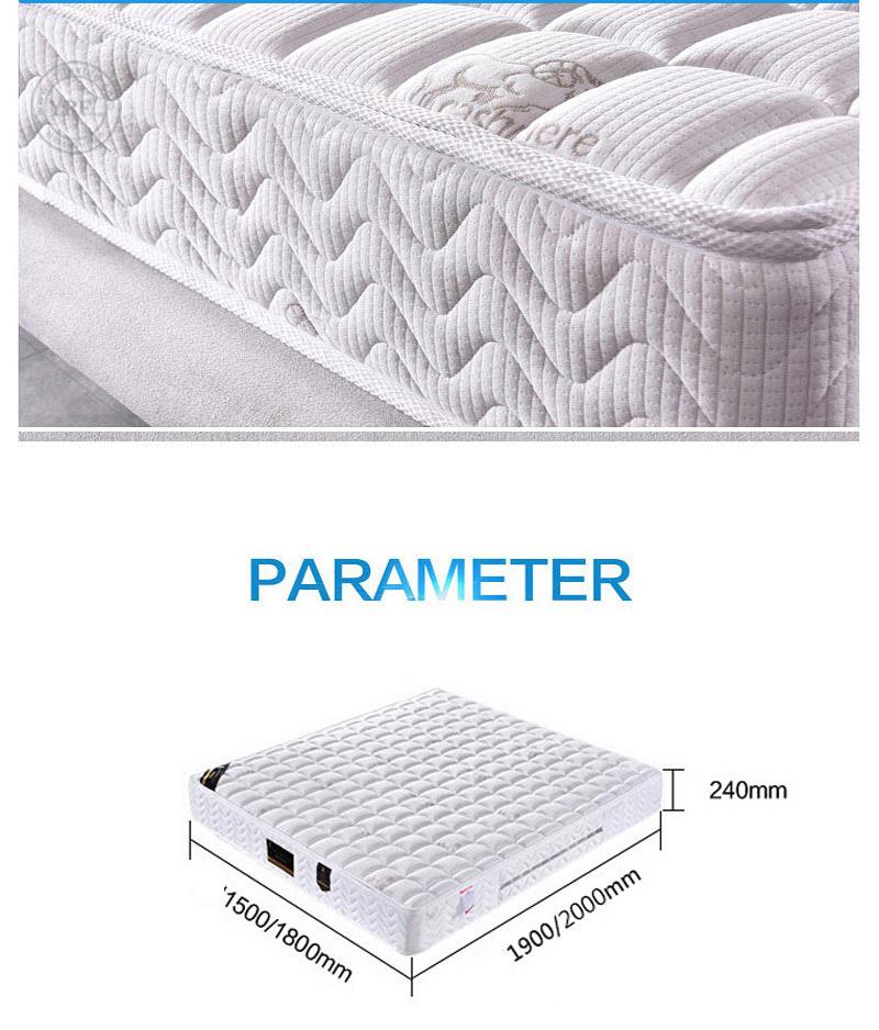 Deluxe Pocket Spring Hotel Queen Bed Mattress for Home Bedroom