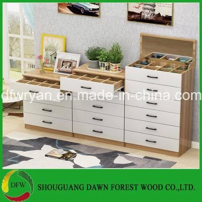 Combination Wood Chest of Drawers for Home Use