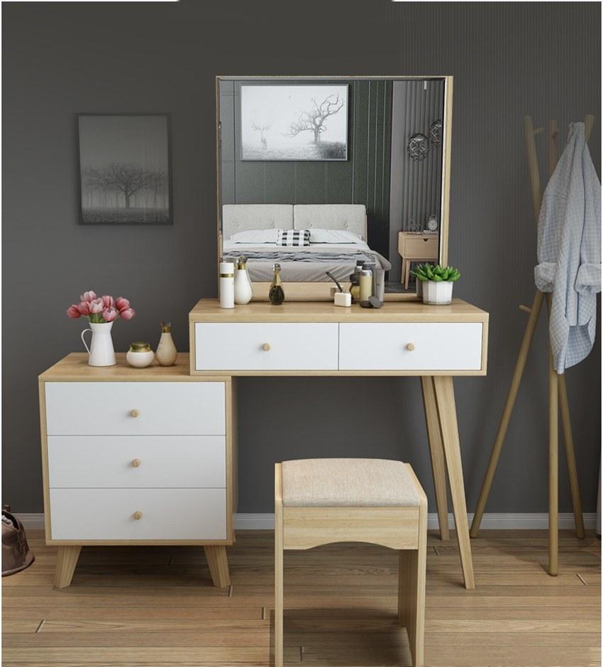 Mirror Dressing Table Bedroom Nordic Minimalist Style Furniture 0337