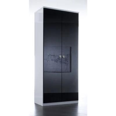 Nova Modern Home Furniture Melamine Bedroom Furniture Wooden Black Wardrobes