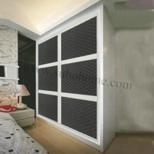 Wooden Closet with Aluminium Sliding Doors V2408A (Method of Korea)
