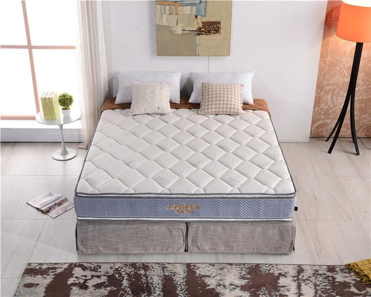 Luxury Design Hot Sale Sleep Well Home and Hotel Use Double Pillow Top Spring Mattress with Elegant Cover