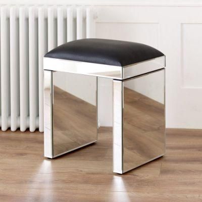 Modern Design HS Glass Excellent Workmanship Vanity Set with Stool