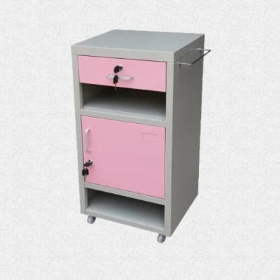 Fas-109 Mobile Hospital Bedside Locker Metal Bedside Cabinets with Drawer