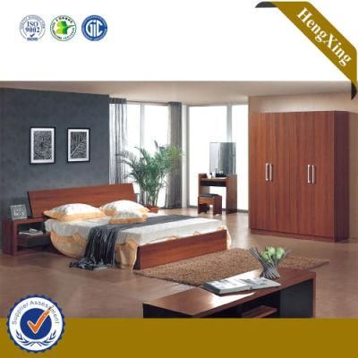 Latest Simple King Size MDF Wood Double Queen Bed Designs with Box