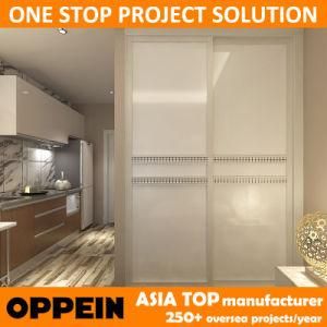 Oppein Famous Brand Melamine 2 Sliding Doors White Wardrobe (OP15-H02)