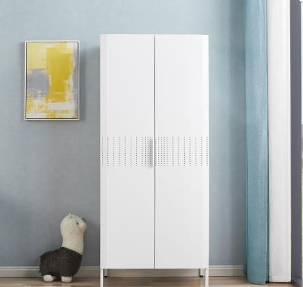 High Quality 2 Door Metal Wardrobe Storage Cabinet High Feet Locker