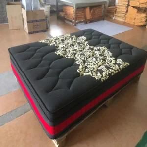 New Arrival Hard Mattress Knitted Fabric Queen Size Euro Top Spring Mattress