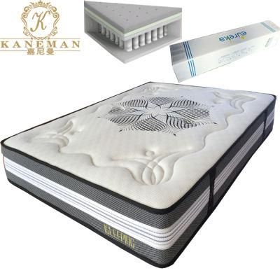 Cheap Price Luxury Bouncy Latex Foam Pocket Spring Mattress Vacuum Roll in Color Box