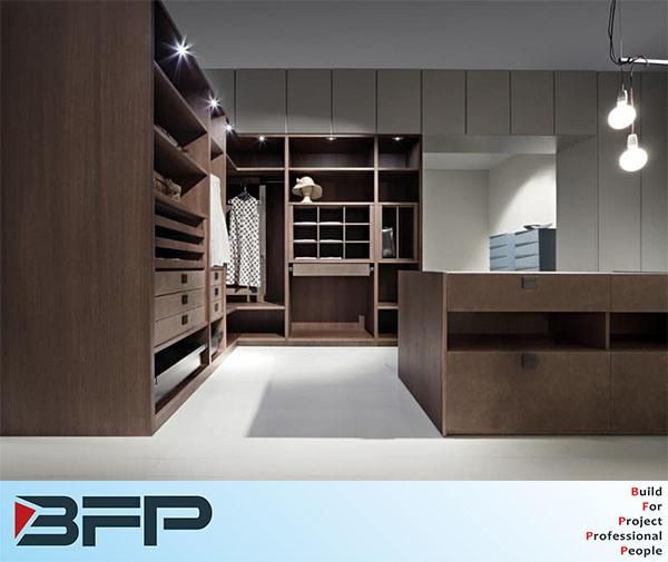 Melamine Furniture Customized Bedroom Cabinets Modern Style Walk in Closet