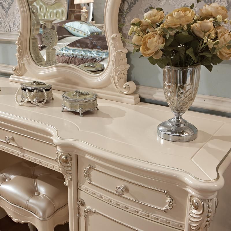 Wooden Dresser with Dressing Stool in Optional Furniture for Home Furniture