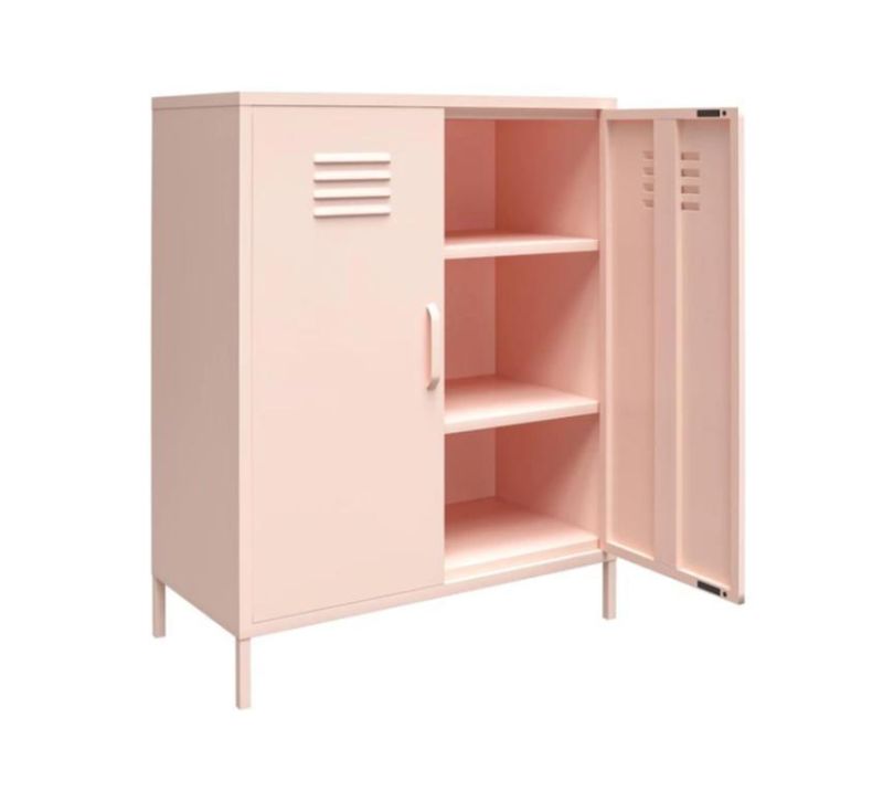 Simple Design 2 Door Metal Lockers Cabinets Steel Storage File Clothes Locker