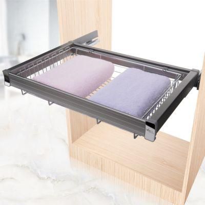 (HZL904B) Aluminum and Iron Drawer Basket for Wardrobe