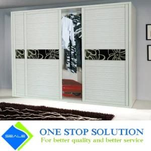 Aluminum White Color Sliding Door Wardrobes Cupboard (ZY 2048)