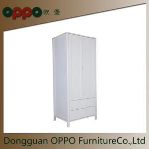 2 Doors White Wardrobe MDF Furniture A01