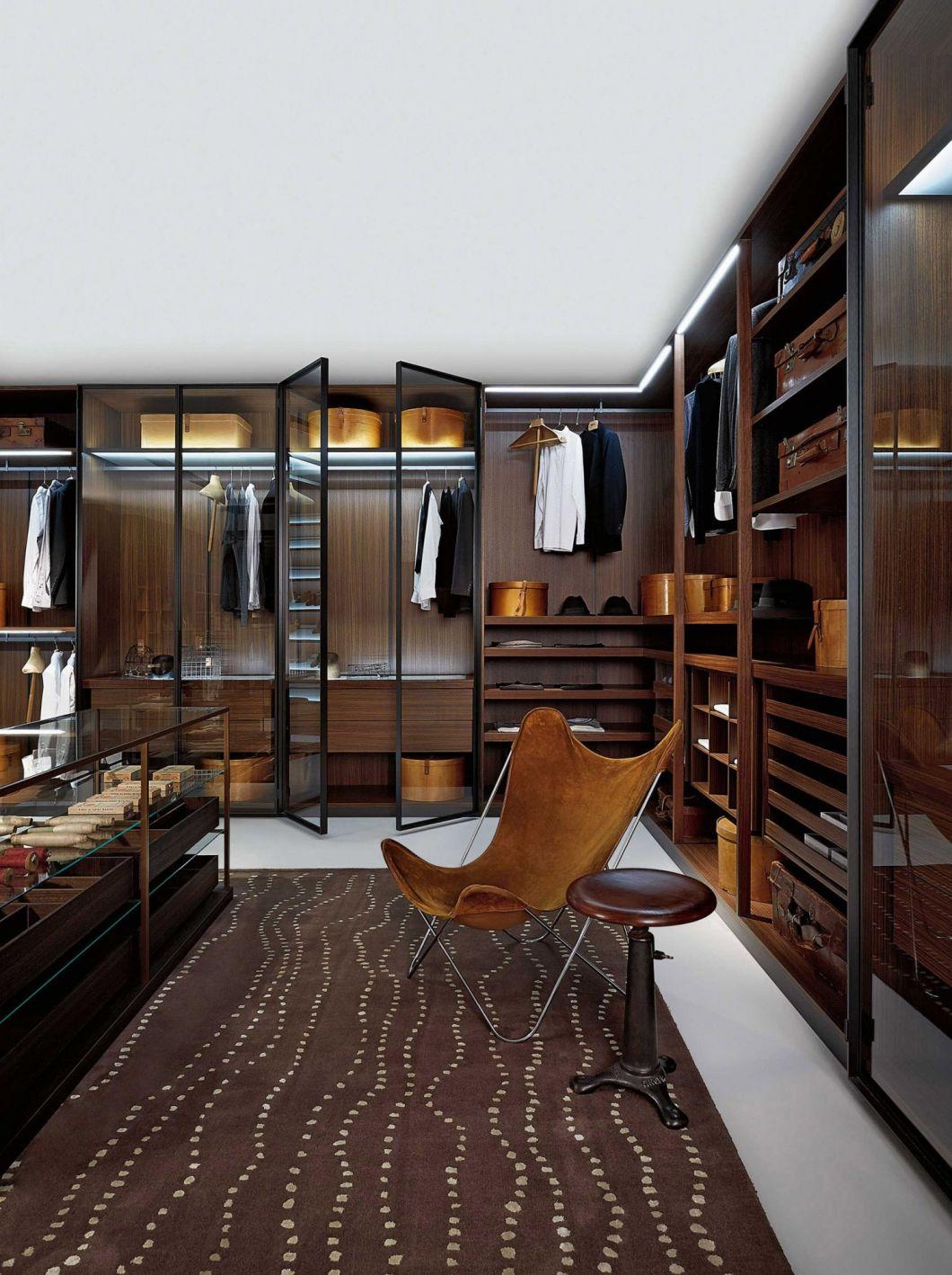 Modern Transparent Glass Door Wardrobe Bedroom Furniture