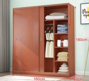 Customized Size Melamine Chipboard Sliding Door Wardrobe for Bedroom