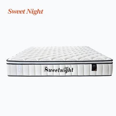 Hot Selling Luxury Euro Top Single Bed Latex Bonnel Foam Sleeping Compressed Spring Mattress in a Box