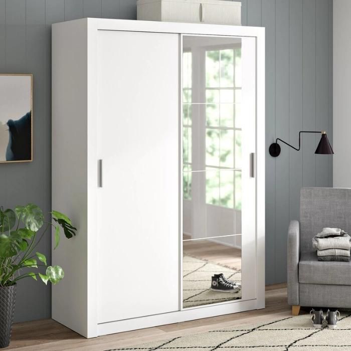 Wholesale Factory Modern Bedroom Furniture Sliding Door Clothes Storage Wardrobe