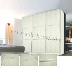 Wooden Closet with Aluminium Sliding Doors (V2952)