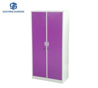 Two Swing Door Metal Bedroom/Medical/Office Steel Cabinet Locker