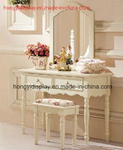 White Modern Dressing Table with Mirror /Dressing Table with Stool/Wooden Dresser