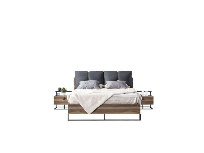 Nova Modern Simple Wood Veneer Bedroom Furniture Sets Melamine Finish Bedroom