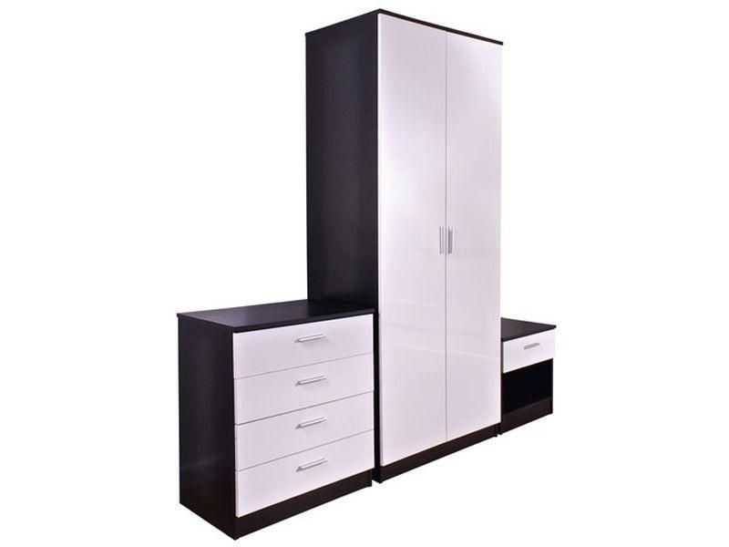 Modern Chinese Wooden Bedroom Furniture Bed Closet Wardrobe