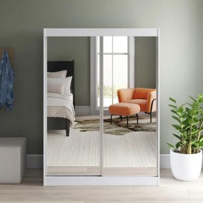 Long Large Mirror Door Armoire Bedroom Luxury Home Cabinet Wardrobe
