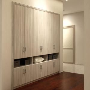 Oppein Apricot Big Storage Built-in Melamine Wardrobe (YG11235)