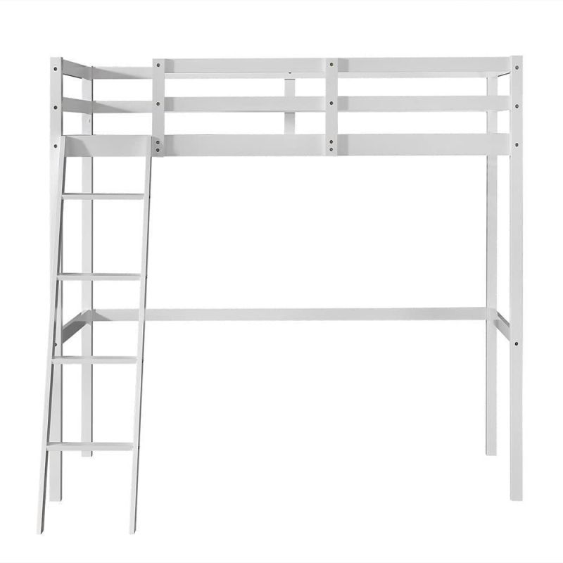 Bedroom Simple White Solid Wood Single Double General Purpose K/D Student Bed